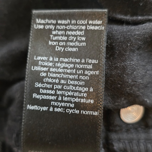 Men's Black Washed Straight Denim Jeans - 38x32 - Picture 7 of 7